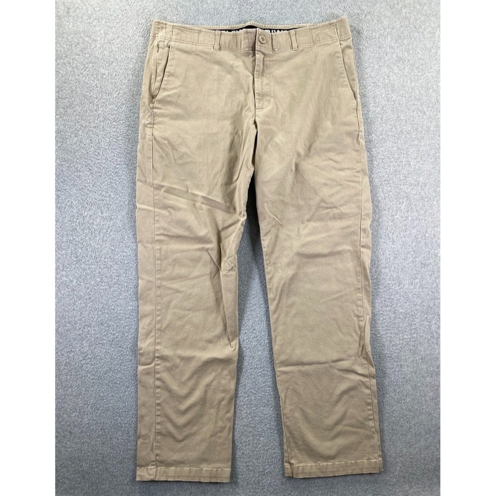 Dixxon D Flex Pants Men 40x32 Khaki Stretch Chino Elastic Waist Straight